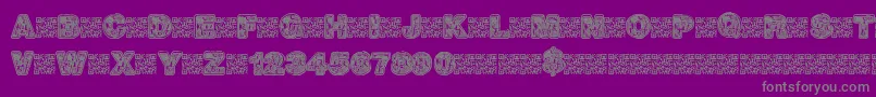 Hotrocks-Schriftart – Graue Schriften auf violettem Hintergrund