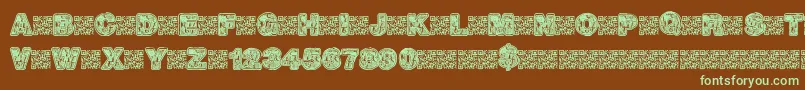 Hotrocks Font – Green Fonts on Brown Background