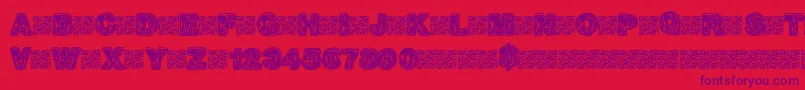 Hotrocks Font – Purple Fonts on Red Background