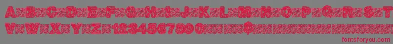 Hotrocks Font – Red Fonts on Gray Background