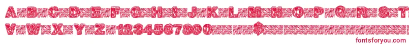 Hotrocks Font – Red Fonts on White Background