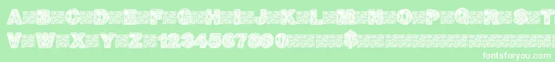 Hotrocks Font – White Fonts on Green Background