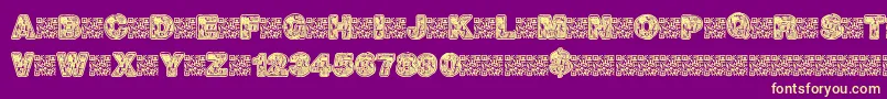 Hotrocks Font – Yellow Fonts on Purple Background