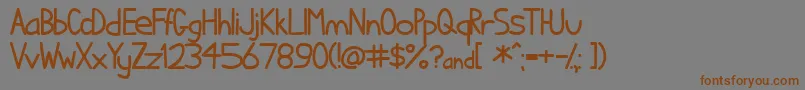 Czcionka I Hate Comic Sans – brązowe czcionki na szarym tle