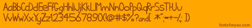 I Hate Comic Sans Font – Brown Fonts on Orange Background