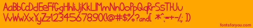 I Hate Comic Sans Font – Red Fonts on Orange Background