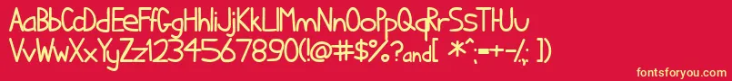 I Hate Comic Sans Font – Yellow Fonts on Red Background