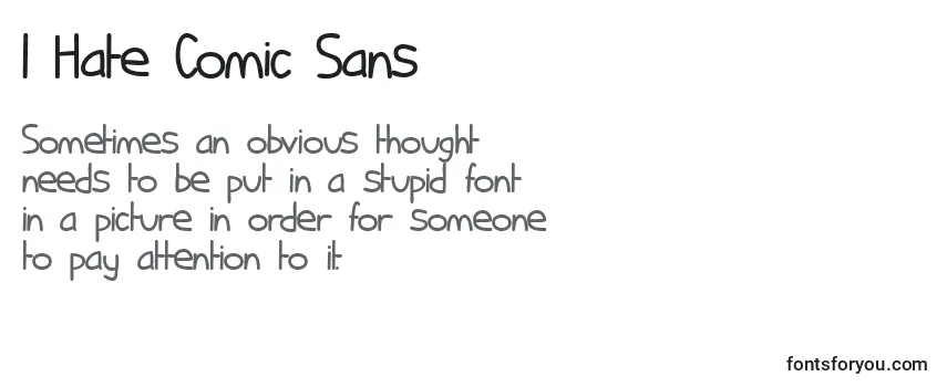 Schriftart I Hate Comic Sans