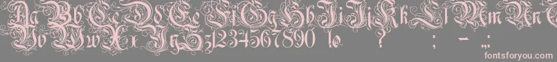 Rurintania Font – Pink Fonts on Gray Background