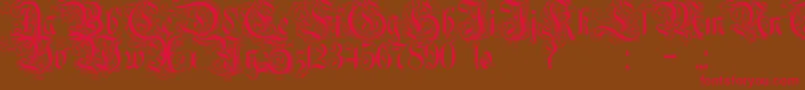 Rurintania Font – Red Fonts on Brown Background