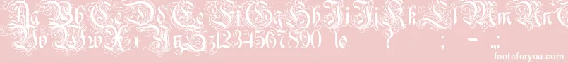 Rurintania Font – White Fonts on Pink Background