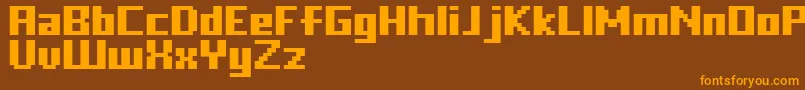 Police Ffffreed – polices orange sur fond brun