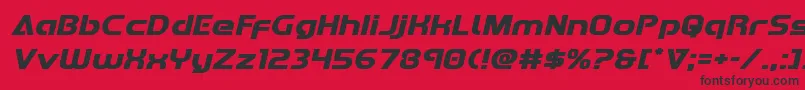 Redlineexpandital Font – Black Fonts on Red Background