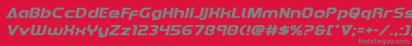 Redlineexpandital Font – Gray Fonts on Red Background