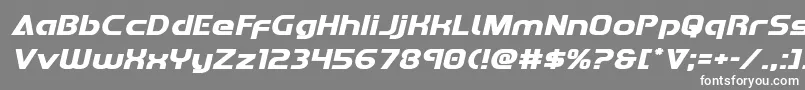 フォントRedlineexpandital – 灰色の背景に白い文字