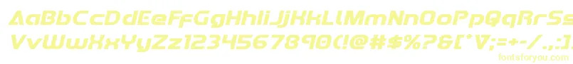 Redlineexpandital Font – Yellow Fonts on White Background