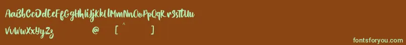 Blackout Font – Green Fonts on Brown Background