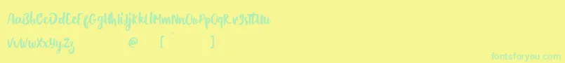 Czcionka Blackout – zielone czcionki na żółtym tle