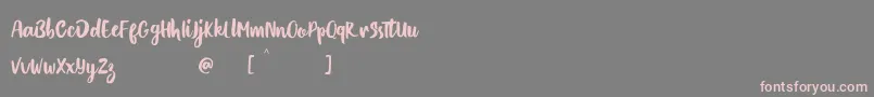 Blackout Font – Pink Fonts on Gray Background