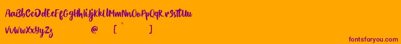 Blackout-Schriftart – Violette Schriften auf orangefarbenem Hintergrund