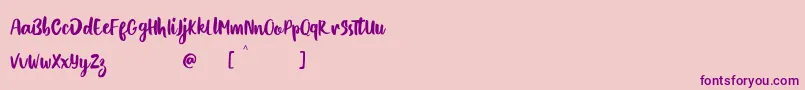 Blackout Font – Purple Fonts on Pink Background