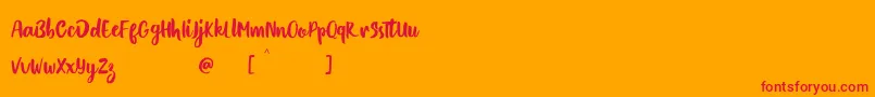 Blackout Font – Red Fonts on Orange Background