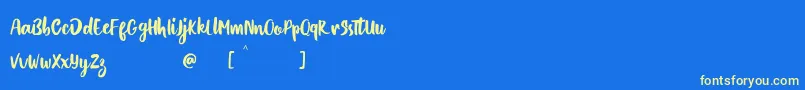 Blackout Font – Yellow Fonts on Blue Background