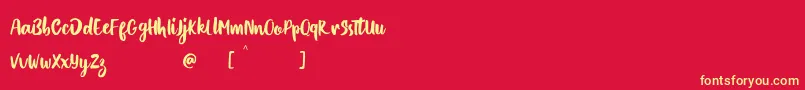 Blackout Font – Yellow Fonts on Red Background