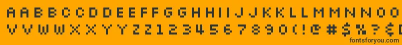 Slkscre Font – Black Fonts on Orange Background