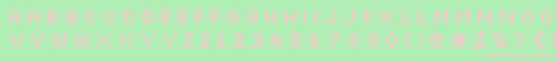 Slkscre Font – Pink Fonts on Green Background