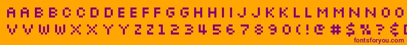 Slkscre Font – Purple Fonts on Orange Background