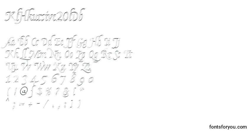 Schriftart KlHkursive2OlDb – Alphabet, Zahlen, spezielle Symbole