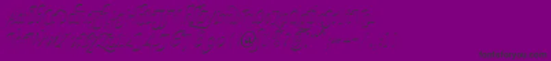 KlHkursive2OlDb-Schriftart – Schwarze Schriften auf violettem Hintergrund