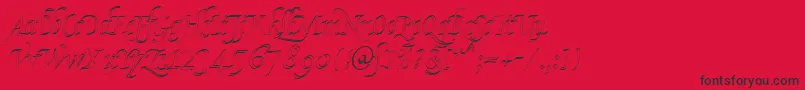 KlHkursive2OlDb Font – Black Fonts on Red Background