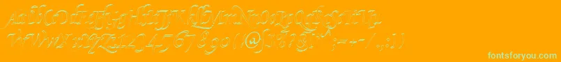 Weitere Informationen zur KlHkursive2OlDb-Schriftart KlHkursive2OlDb-Schriftart – Grüne Schriften auf orangefarbenem Hintergrund