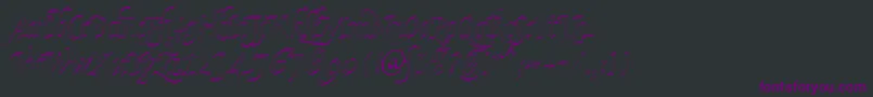 KlHkursive2OlDb Font – Purple Fonts on Black Background