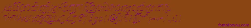 Weitere Informationen zur KlHkursive2OlDb-Schriftart KlHkursive2OlDb-Schriftart – Violette Schriften auf braunem Hintergrund