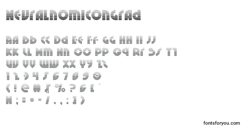 Шрифт Neuralnomicongrad – алфавит, цифры, специальные символы