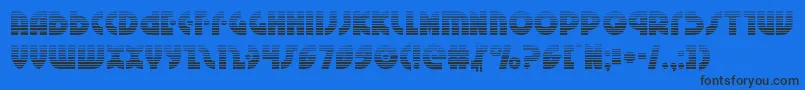 Neuralnomicongrad Font – Black Fonts on Blue Background