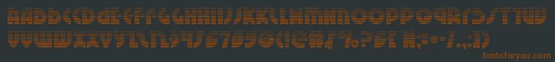 Neuralnomicongrad-fontti – ruskeat fontit mustalla taustalla