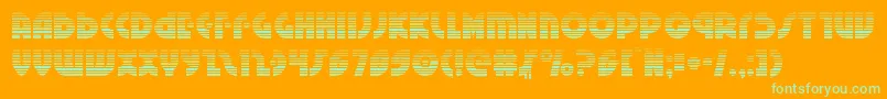 Neuralnomicongrad Font – Green Fonts on Orange Background