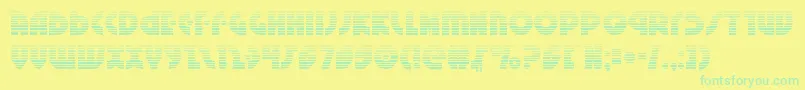 Neuralnomicongrad Font – Green Fonts on Yellow Background