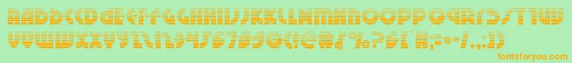 Neuralnomicongrad-fontti – oranssit fontit vihreällä taustalla