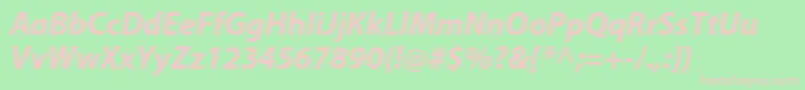 MyriadproBoldit Font – Pink Fonts on Green Background