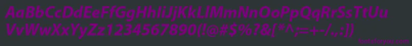 MyriadproBoldit Font – Purple Fonts on Black Background