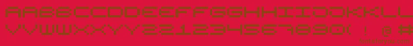 Fonte High75 – fontes marrons em um fundo vermelho