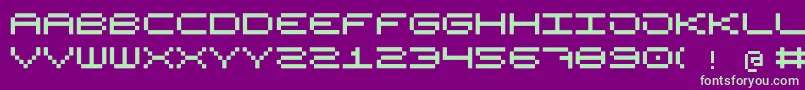 High75 Font – Green Fonts on Purple Background