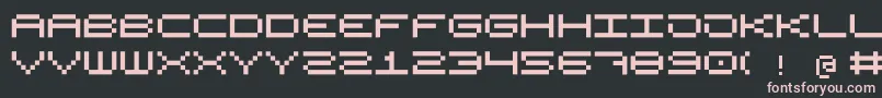 High75 Font – Pink Fonts on Black Background