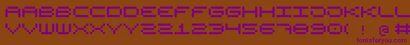 High75 Font – Purple Fonts on Brown Background