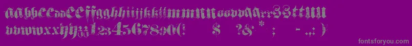 Hardcorium-Schriftart – Graue Schriften auf violettem Hintergrund